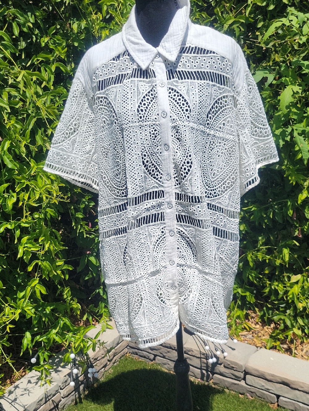 Free People Lace Boho swim cover up M